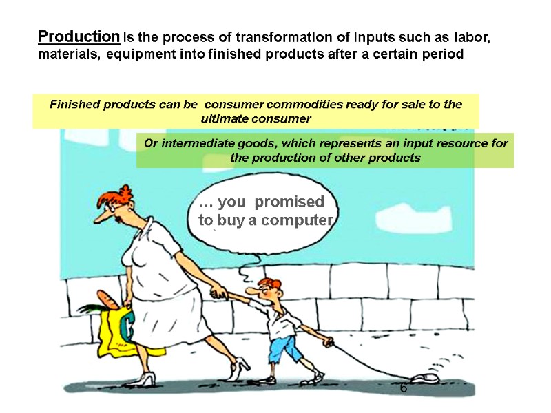 Production is the process of transformation of inputs such as labor, materials, equipment into Production is the process of transformation of inputs such as labor, materials, equipment into